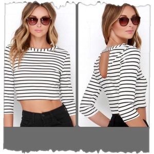 Jack for Luxe Apothetique Striped Crop Top